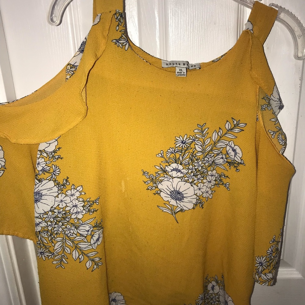 Cold shoulder dressy shirt